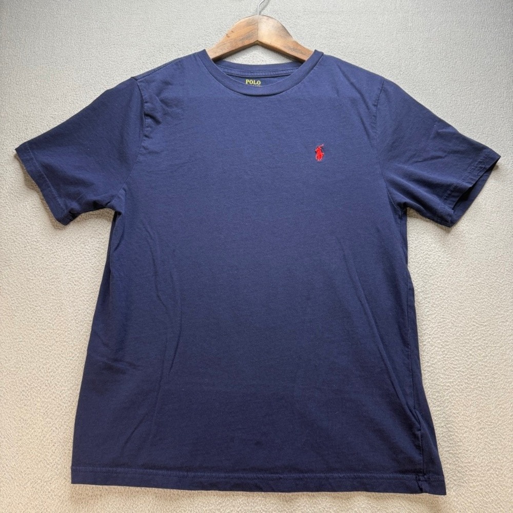 Polo Ralph Lauren T-Shirt Kids Large 14-16 Blue Short Sleeve Pony Logo Cotton